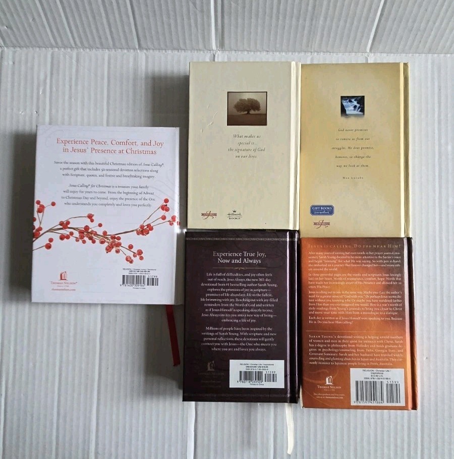 Max Lucado Sarah Young Lot Of 5 Religious Hardcover Christian Books Bible Verses