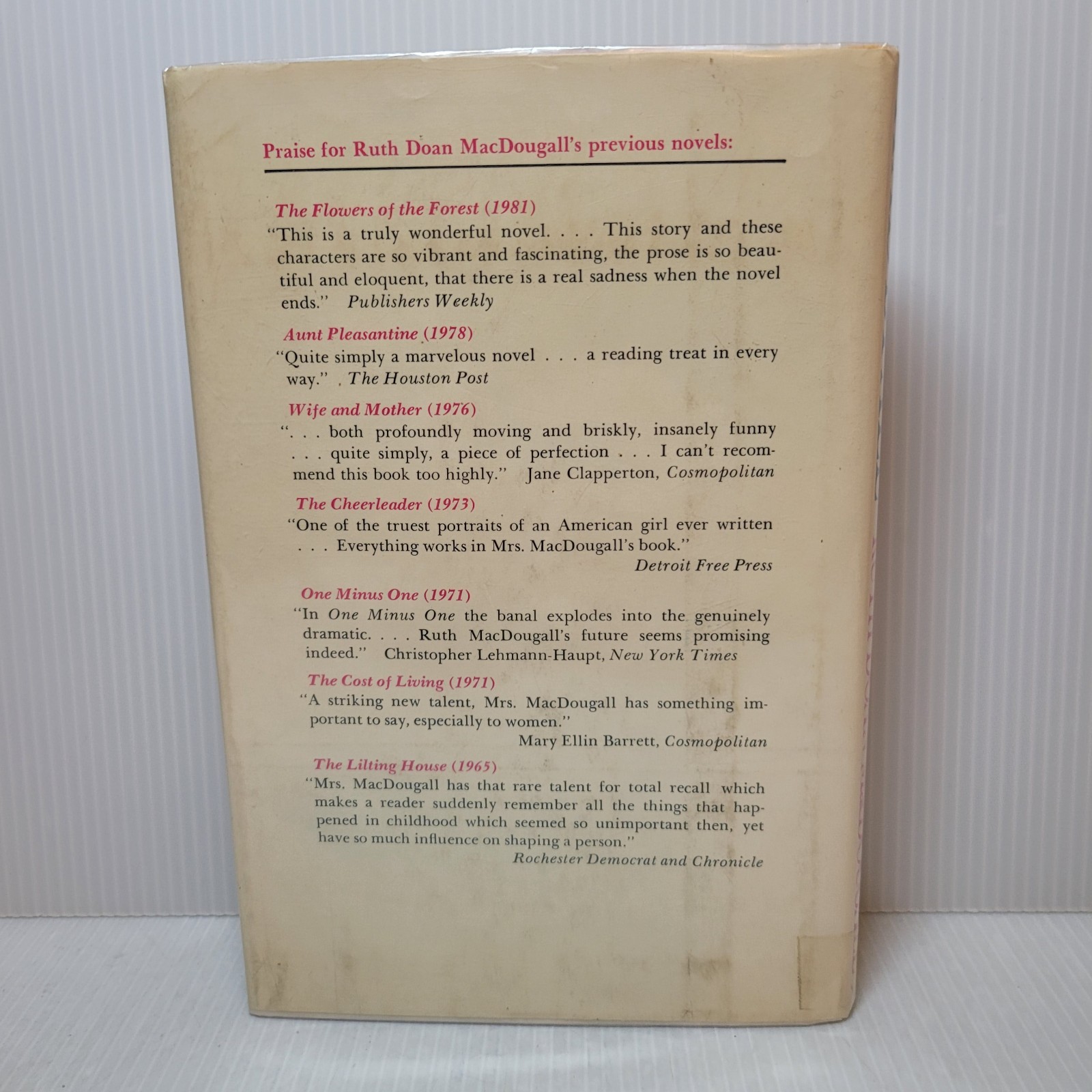A Lovely Time Was Had By All by Ruth Doan MacDougall ~Vtg HC w/ DJ Signed 1st Ed