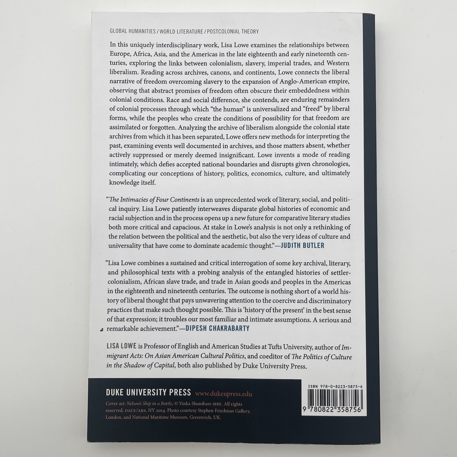 The Intimacies of Four Continents Lisa Lowe
