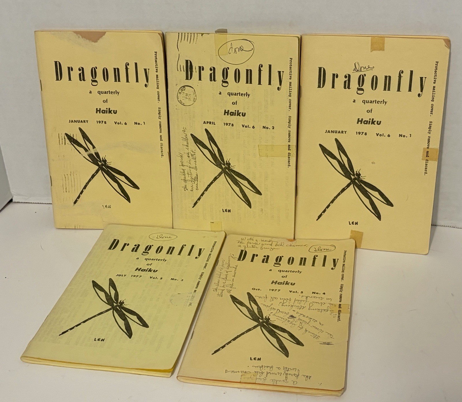 Dragonfly Haiku Booklets 1970s Vintage Haiku Books