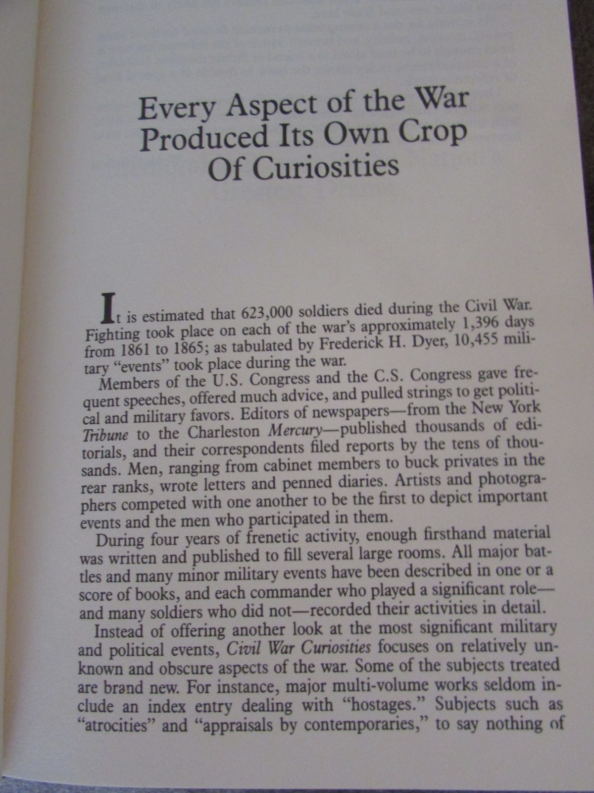 Civil War Curiosities by W. Garrison; Black Writers & The Civil War by R. Long
