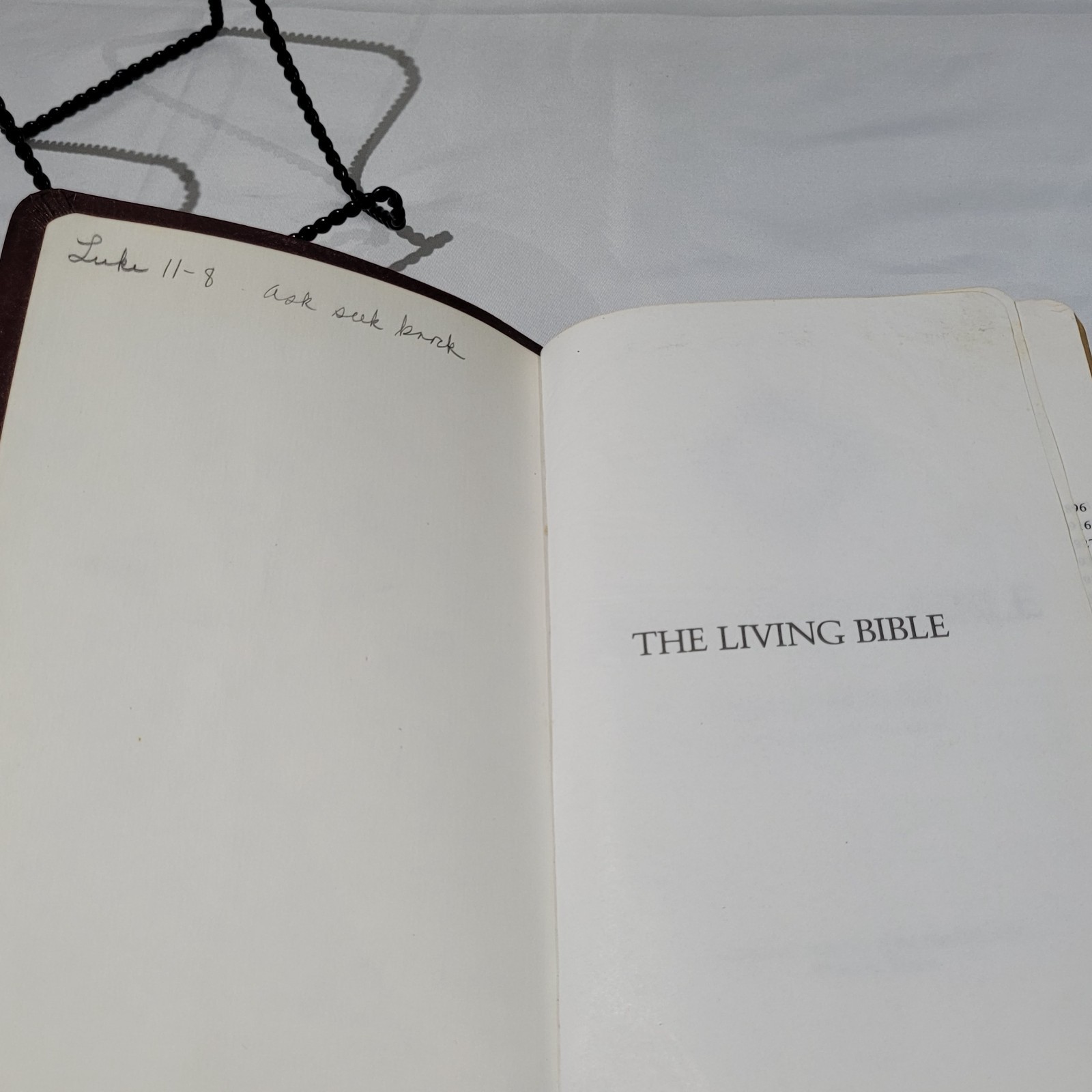 Tyndale THE LIVING BIBLE Reference Ed. Paraphrased Red Leather Bound – Nice!
