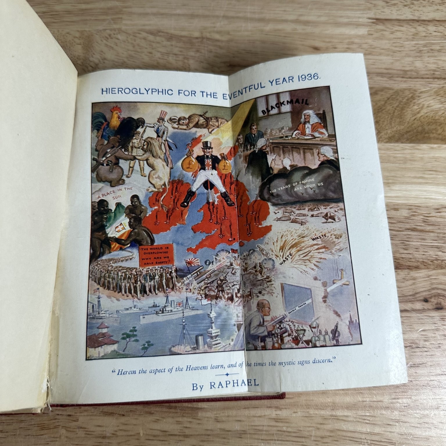 Raphael’s Almanac Prophetic Messenger 1936 116th Ed Astrology W. Foulsham