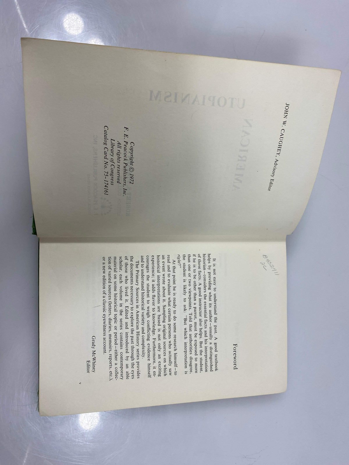 American Utopianism by Fogarty Ex-library 1972 HC