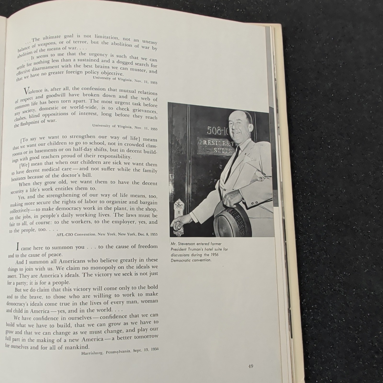 Man of Honor Man of Peace Hardcover Illustrated Adlai Stevenson Politics Bio