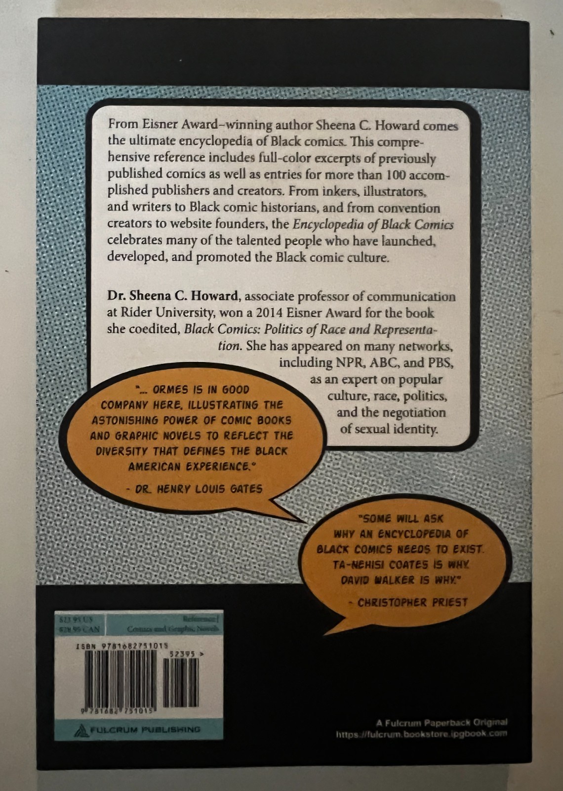 Encyclopedia of Black Comics — Sheena C. Howard SIGNED Sandy Plunkett Collectio