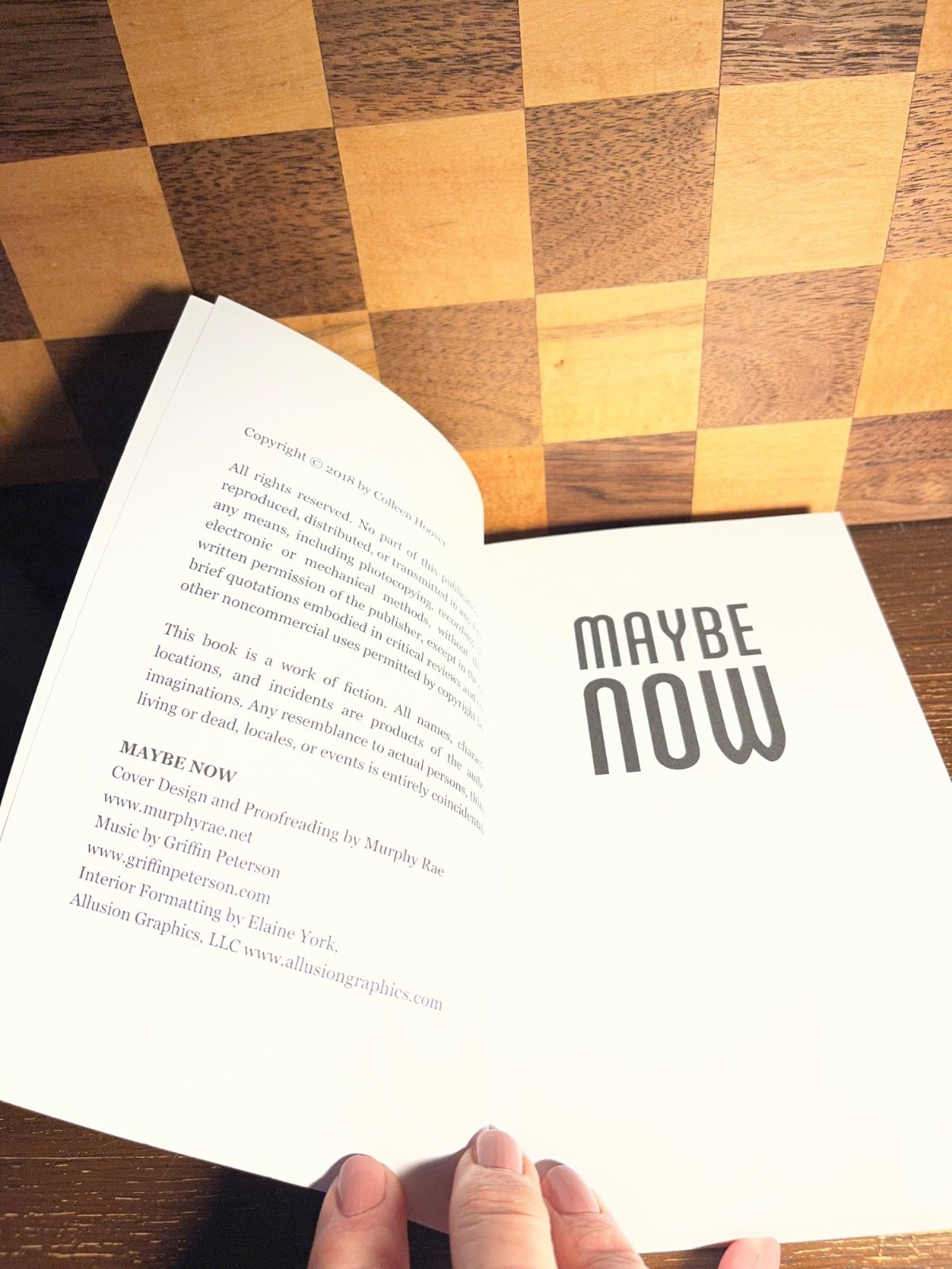 Maybe Now Book Colleen Hoover A367