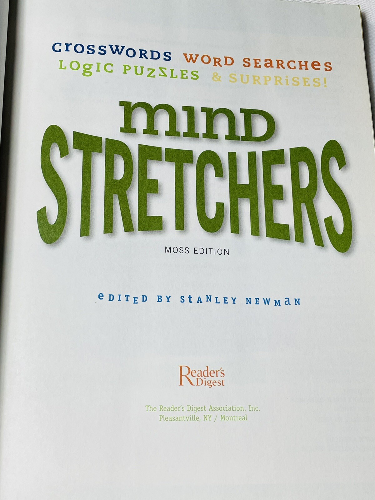 Mind Stretchers Moss Edition 232 pages UNUSED PUZZLE Book With Answer Keys