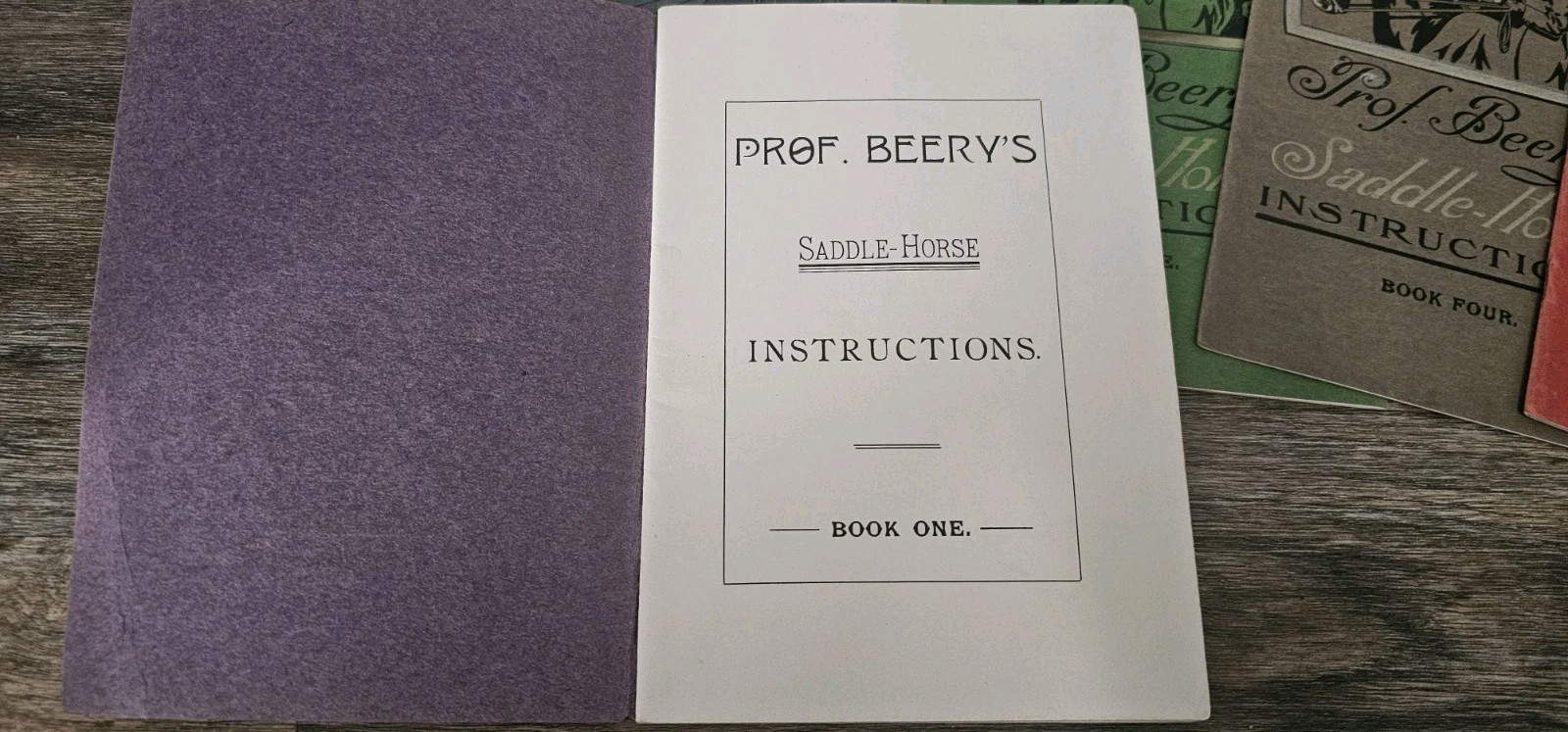 1910 Prof. Beery’s Saddle-Horse Instructions Booklets 1 – 5 Complete