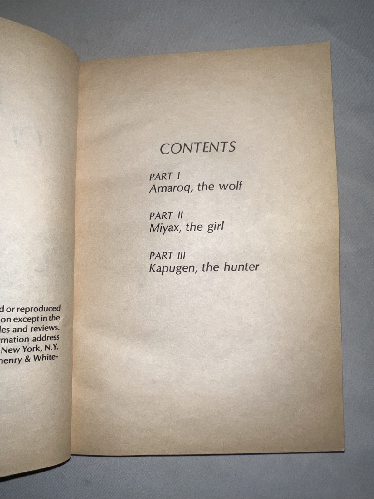 Julie Of The Wolves – George, Jean Craighead – Good – See condition notes