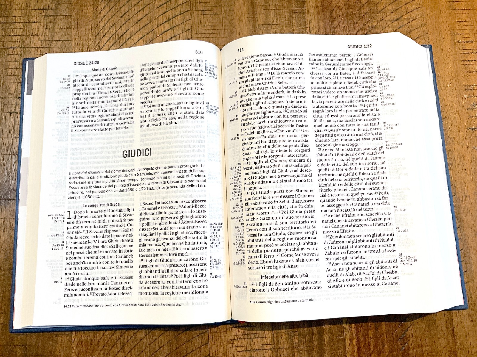 Italian Language Reference Bible, La Sacra Bibbia, NRV 2006, Blue Hardcover