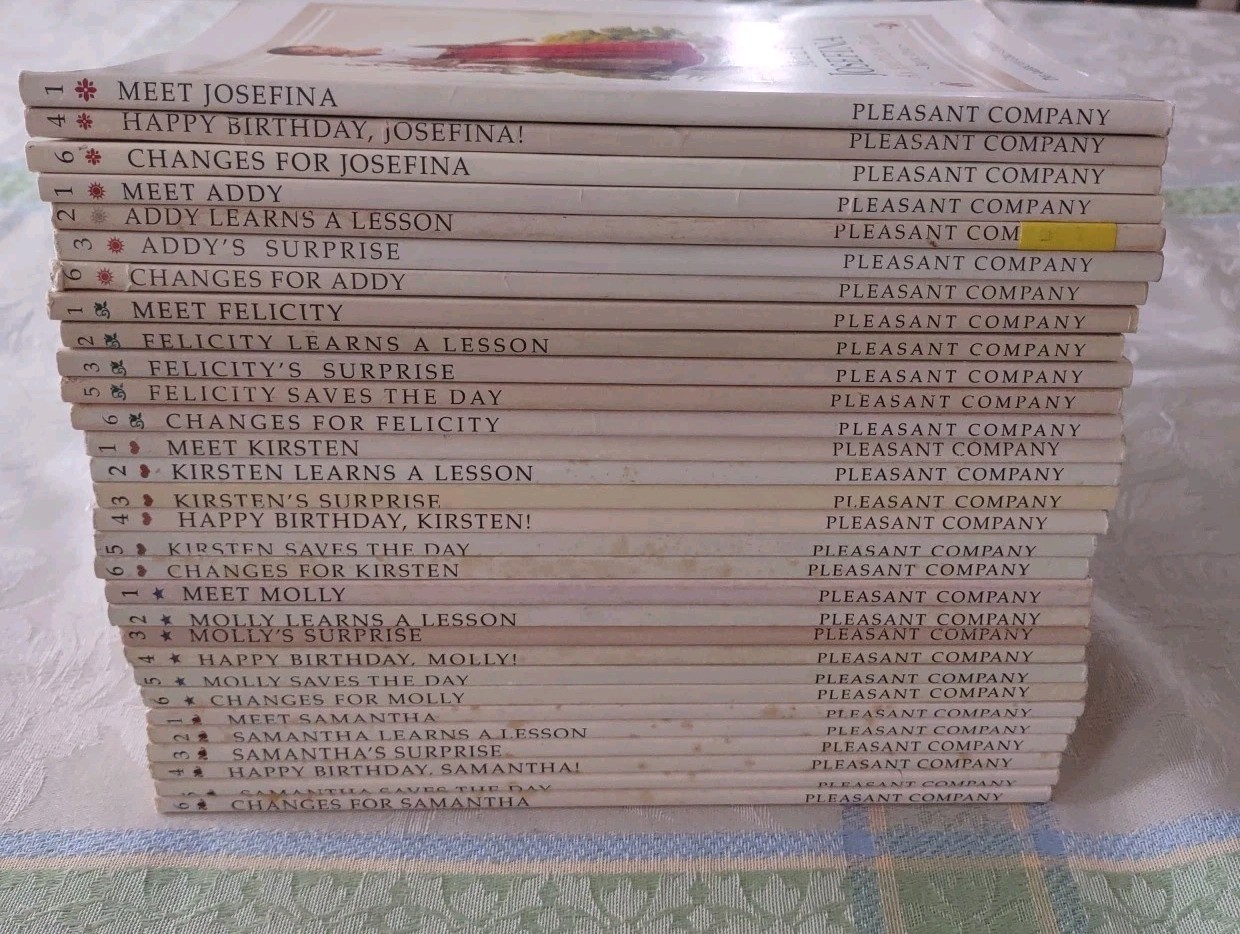 American Girl Books Lot of 30 Paperback Pleasant Company White Cover Addy Molly