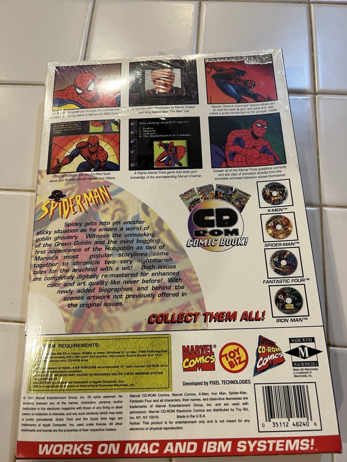 SPIDER-MAN Interactive CD-ROM Comic Book #1 Marvel Toy Biz 1995 – Brand New