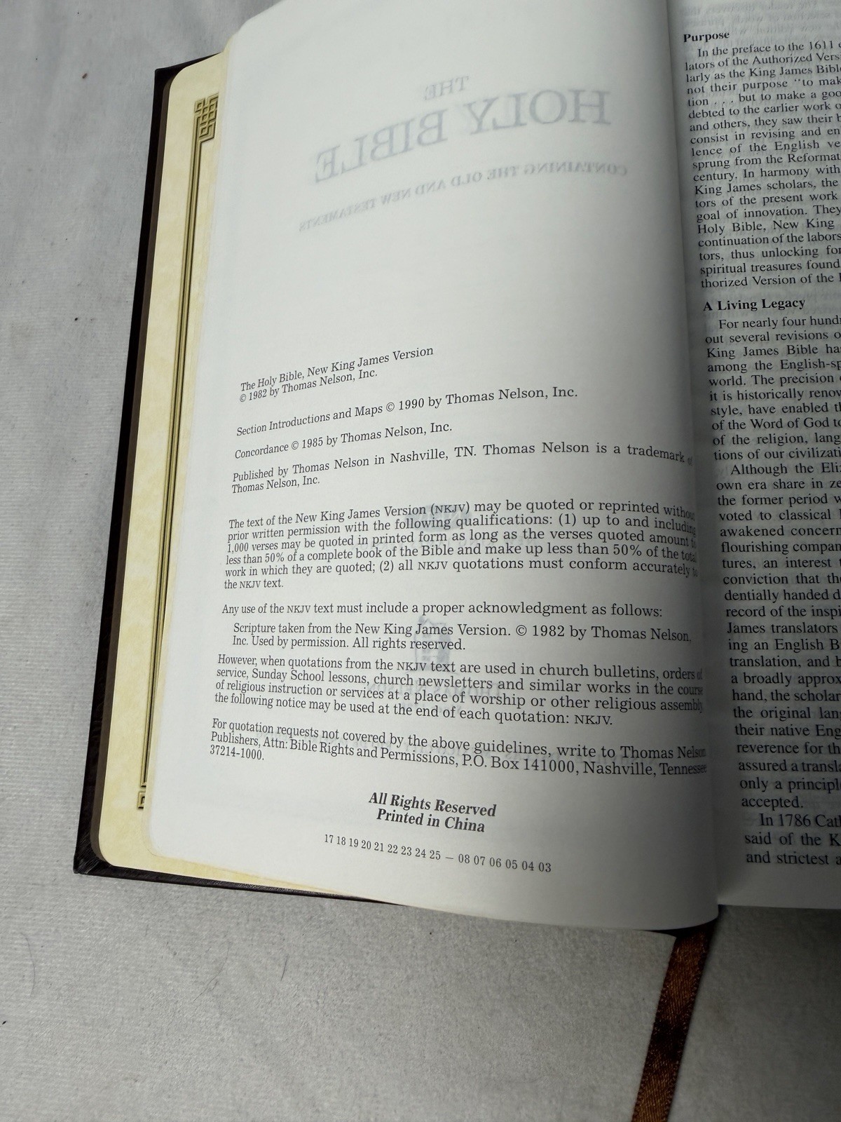 HOLY BIBLE, NKJV By Thomas Nelson – Hardcover *Excellent Condition*
