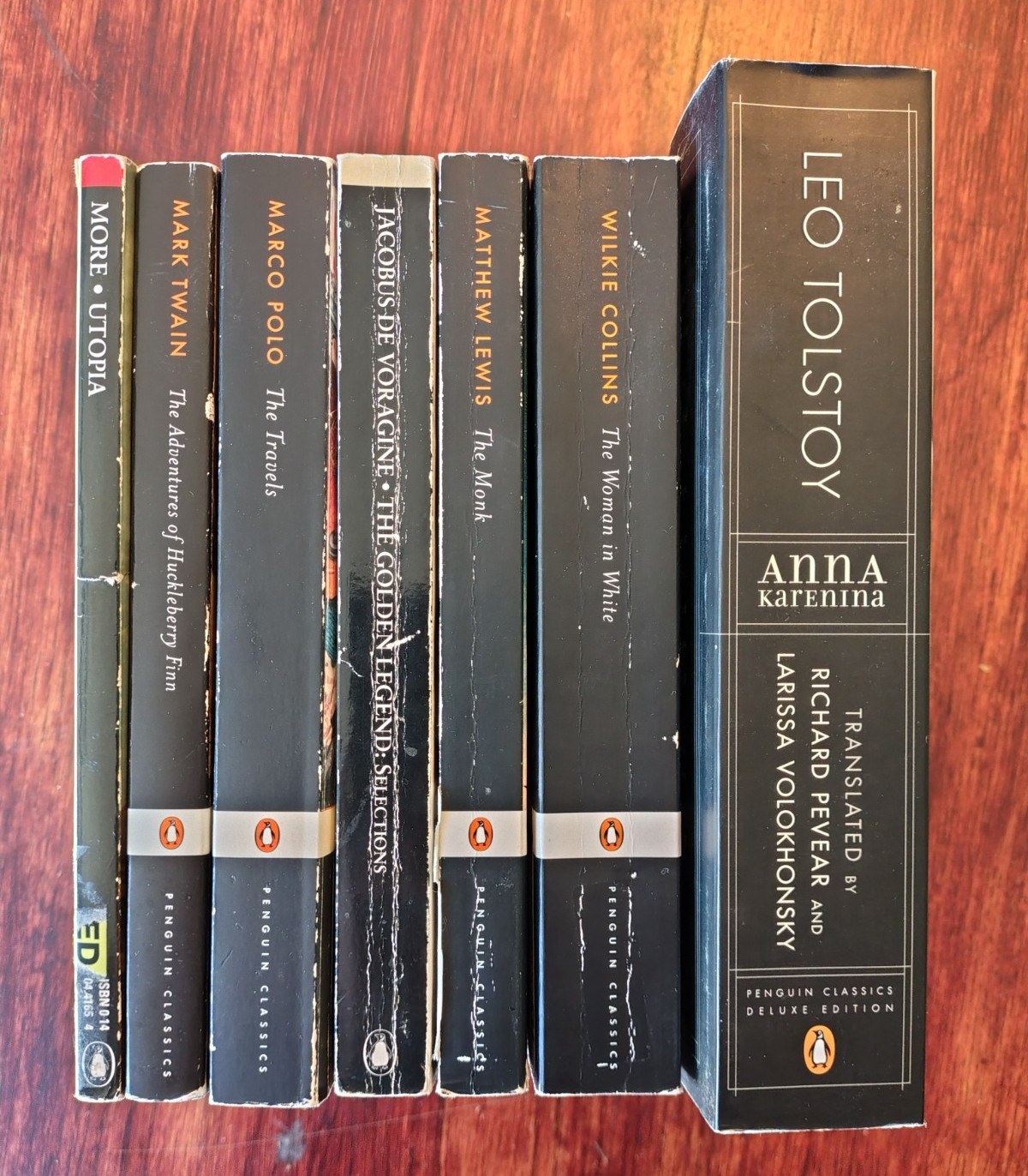 Lot of 7 Penguin Classics Paperbacks Marco Polo, Leo Tolstoy, Mark Twain & More