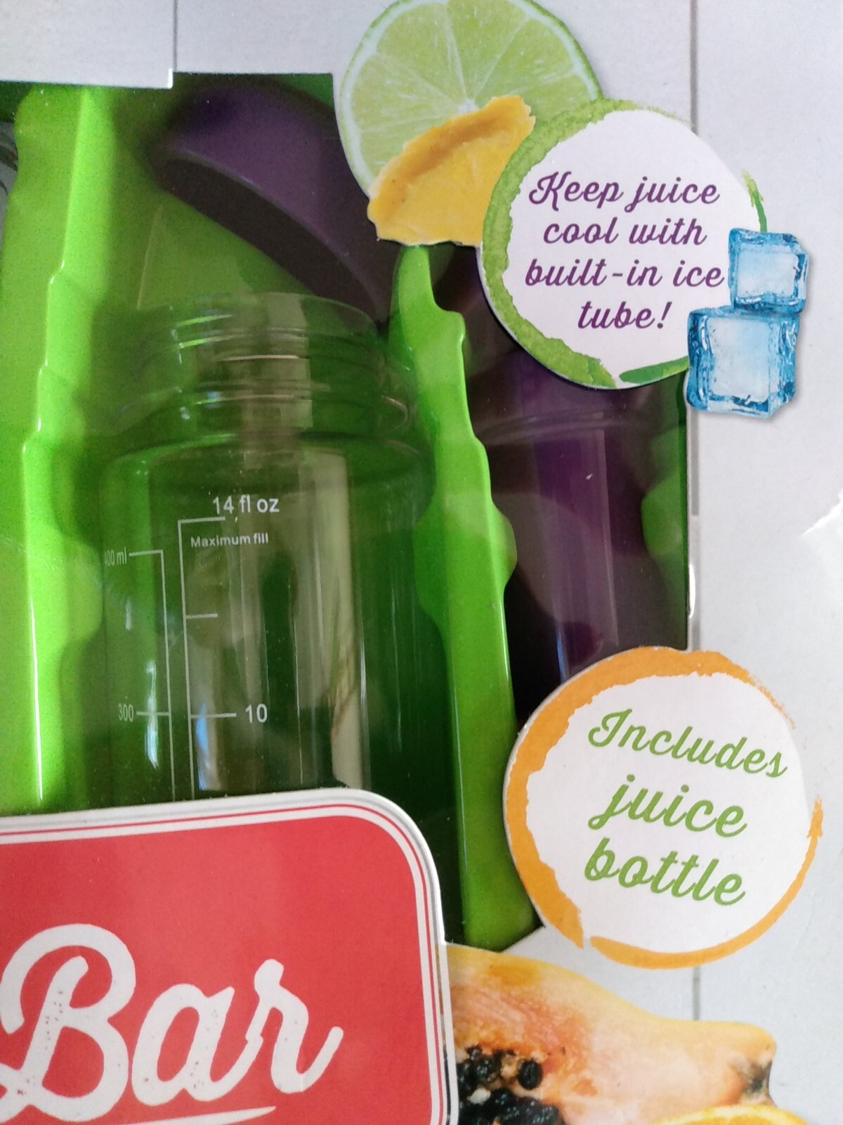 The Juice Bar Kit Juicing For Beginners Health Boosting Book + 14oz Bottle