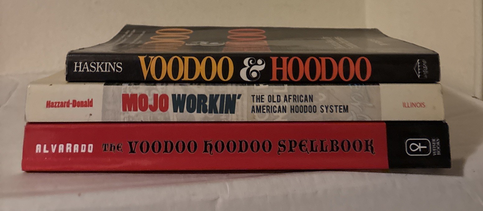 The Voodoo Hoodoo Spellbook, Voodoo & Hoodoo, Mojo Workin’ 3 Voodoo Books Lot