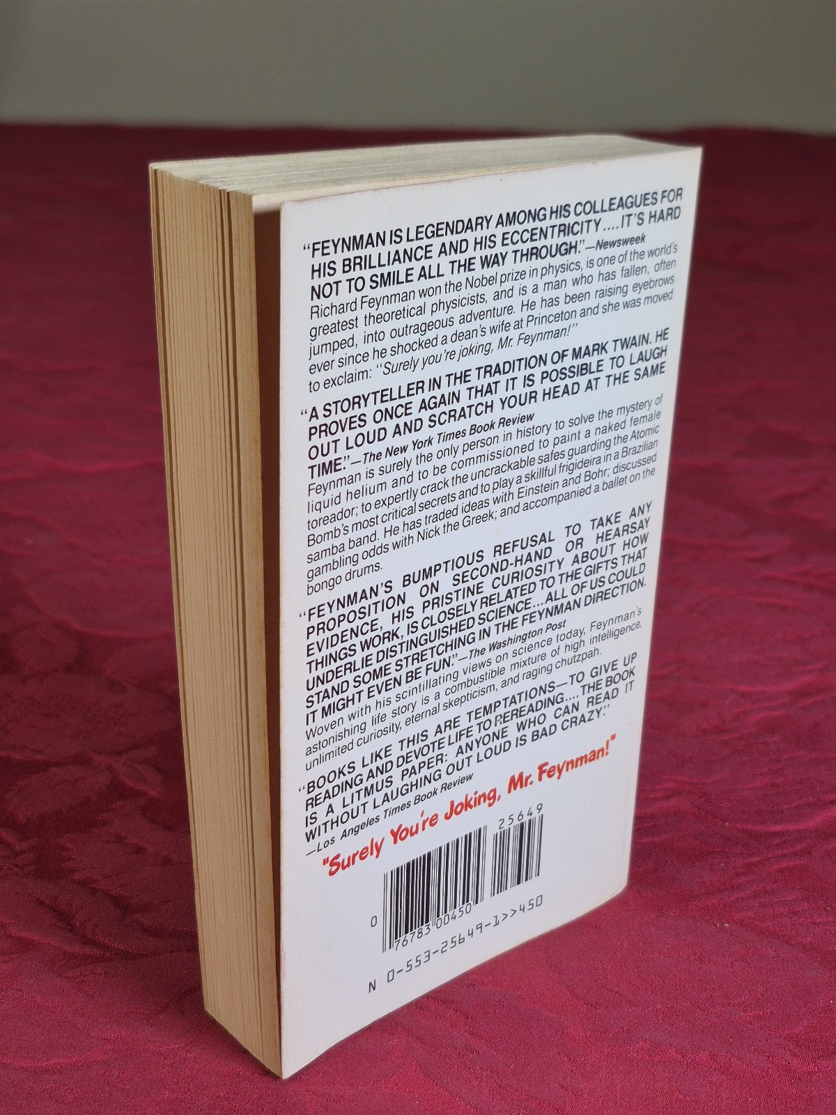 „Surely You’re Joking Mr. Feynman“ – Richard P. Feynman – Bantam 1986 mmpb