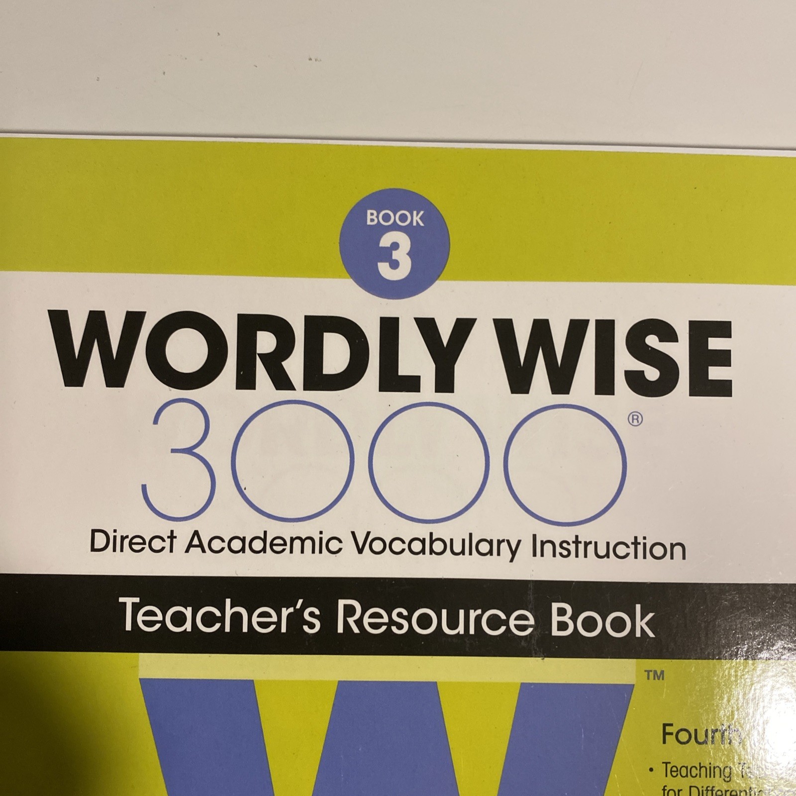 Wordly Wise, Grade 3 by Kenneth Hodkinson Teacher Resource Book
