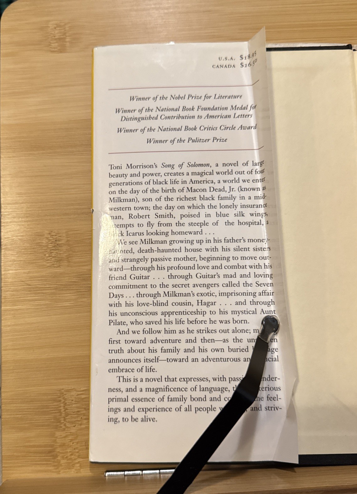 Song of Solomon – Toni Morrison Stated First Edition (True 1st Print) Hardcover