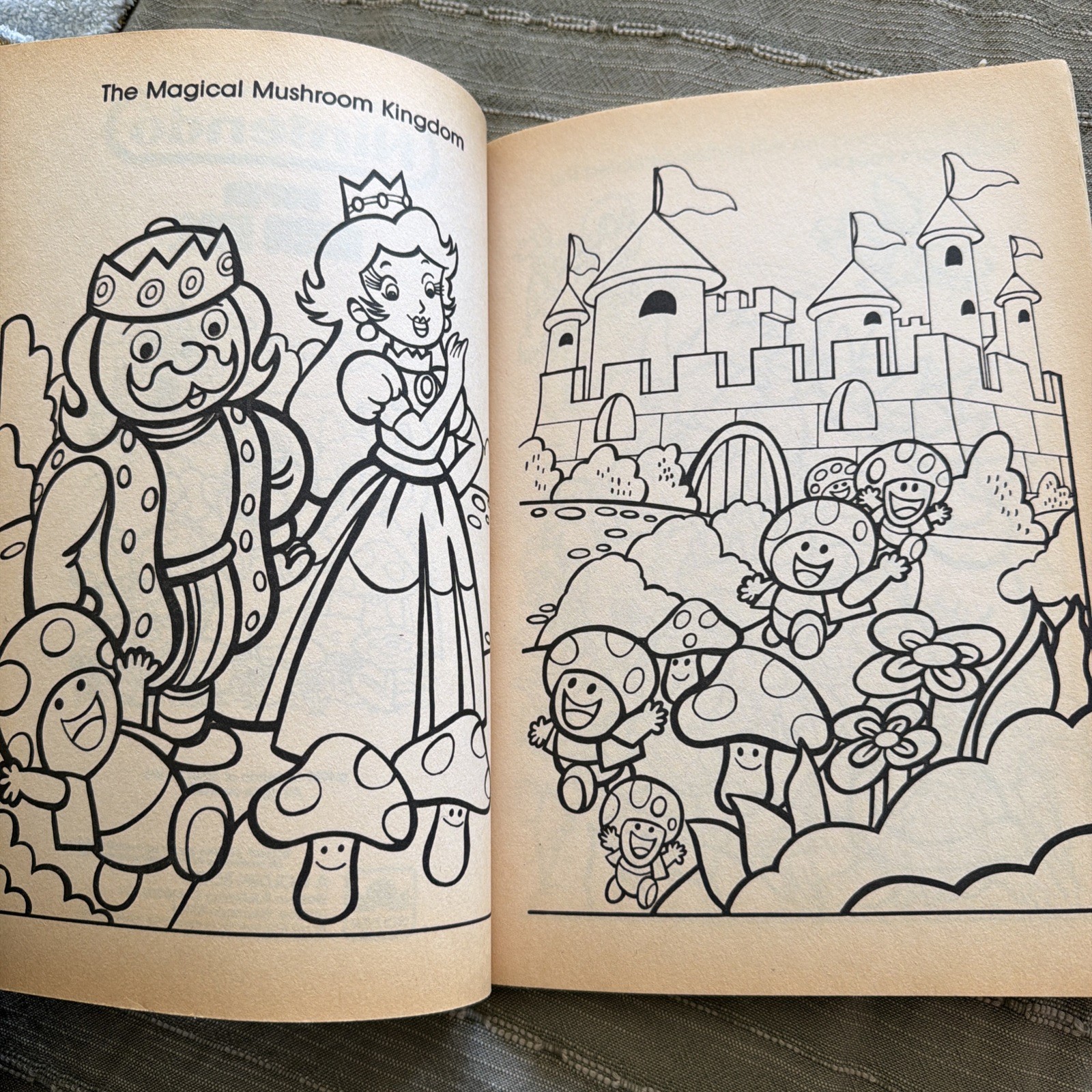 Golden Book Nintendo Super Mario Bros. Coloring Book Tear-Out 1989
