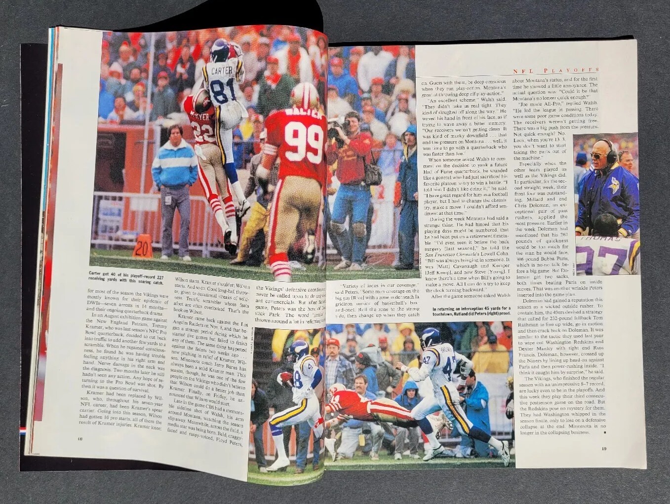 NEWSSTAND 1988 Sports Illustrated Minnesota VIKINGS Redskins SOONERS EX