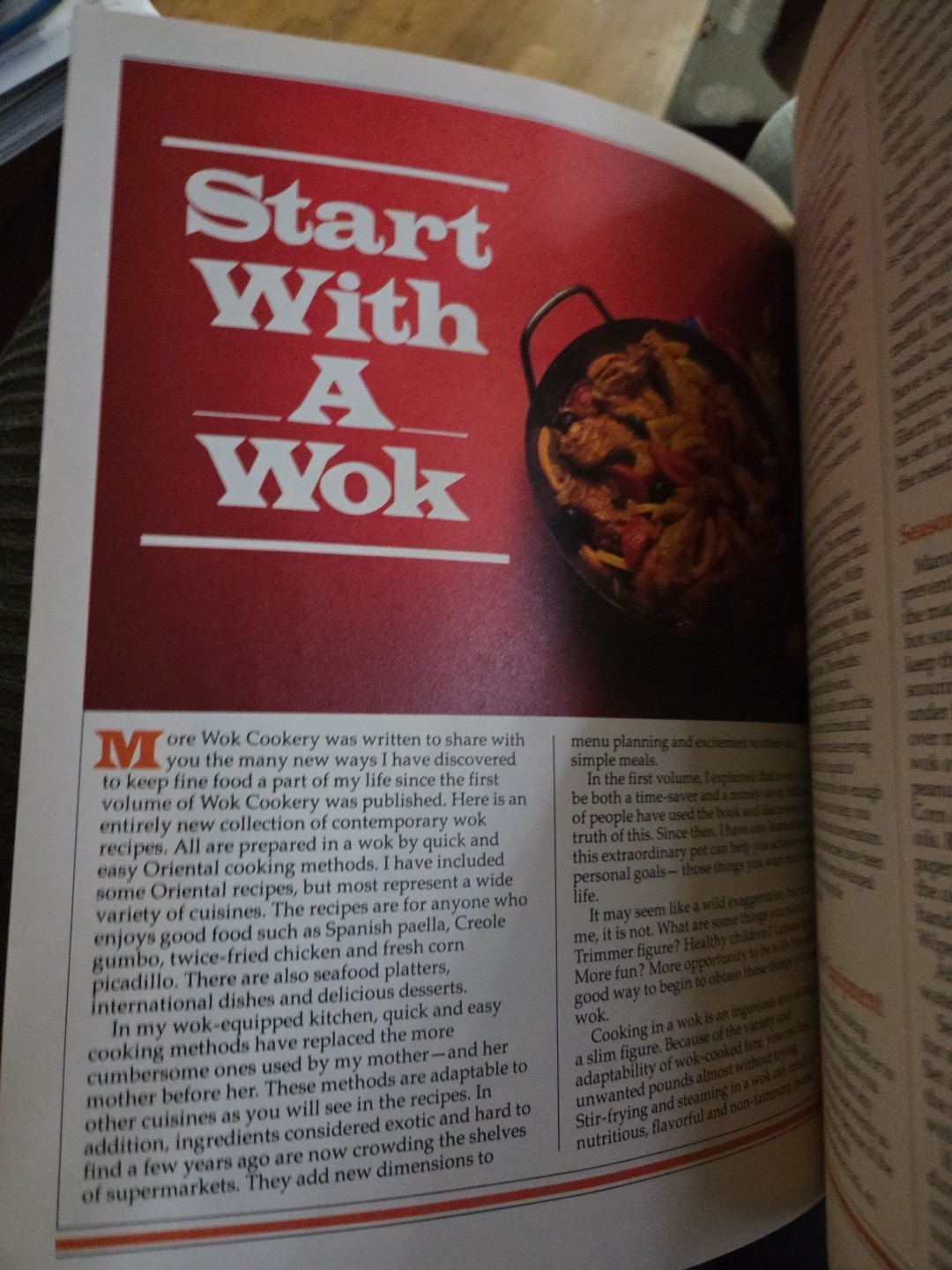 More Wok Cookery 1982 Softback Ceil Dyer – Like New