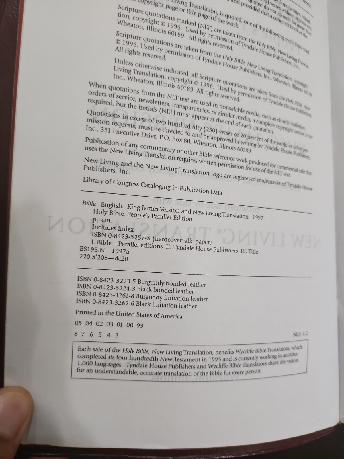 Holy Bible TBN Parallel Edition King James Version Living Translation KJV NLT
