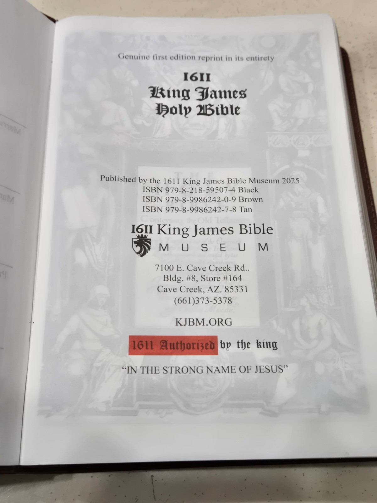 1611 King James Bible AV1611 True Facsimile w/ Apocrypha Faux Leather Softcover