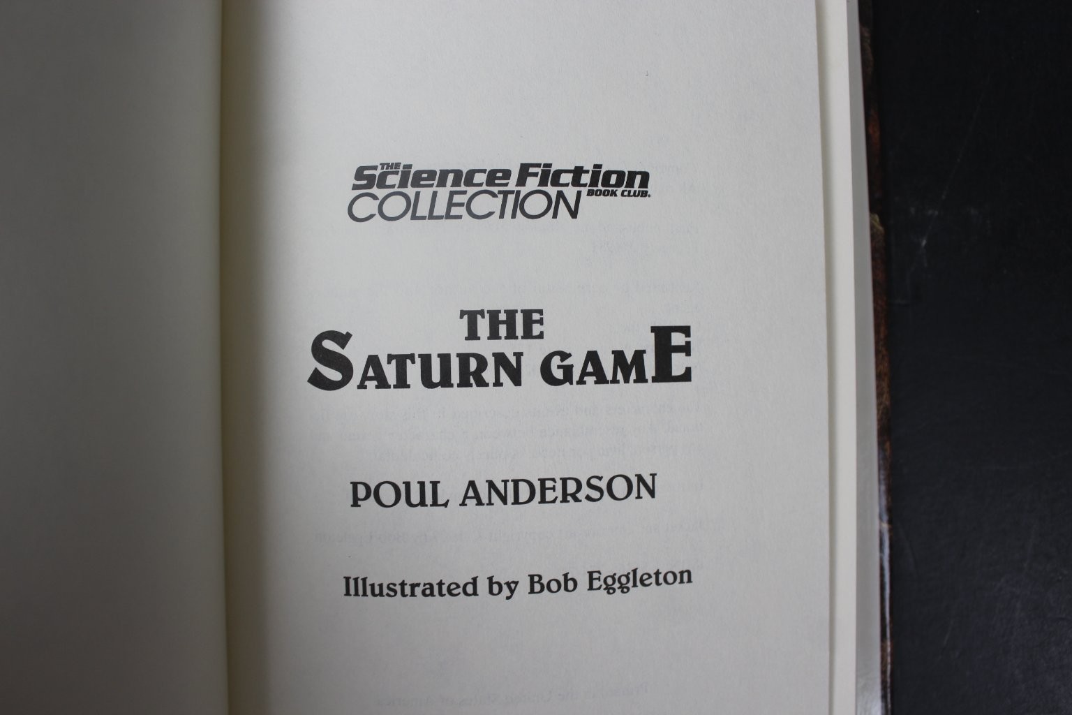 The Saturn Game Poul Anderson 1997 Science Fiction Collection HCDJ ~VG