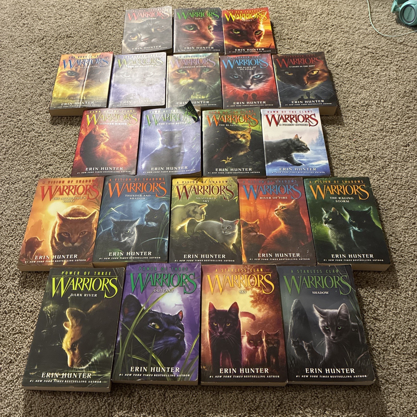 Lot of 21 Different WARRIORS Books by Erin Hunter ALL PAPERBACKS