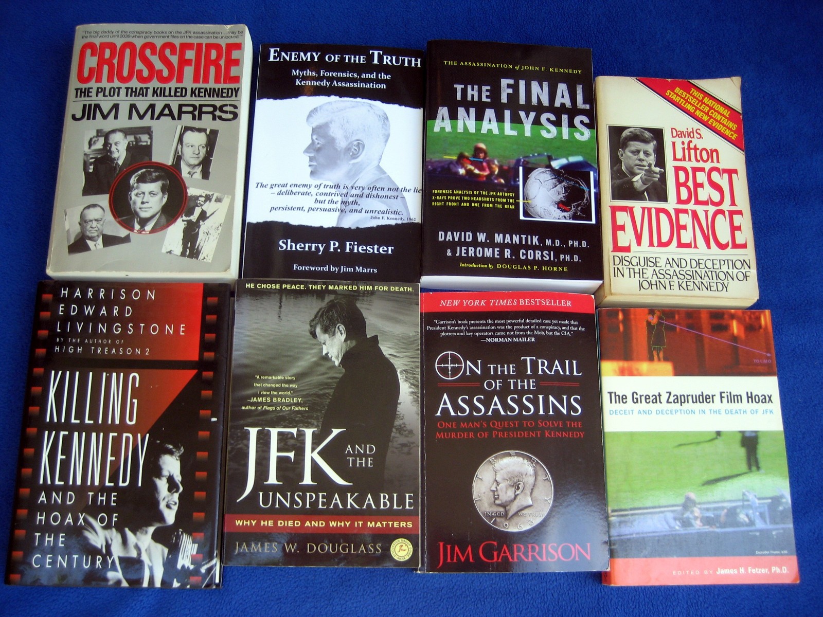 8 John F Kennedy Assassination Conspiracy Books JFK Lifton Marrs Garrison More
