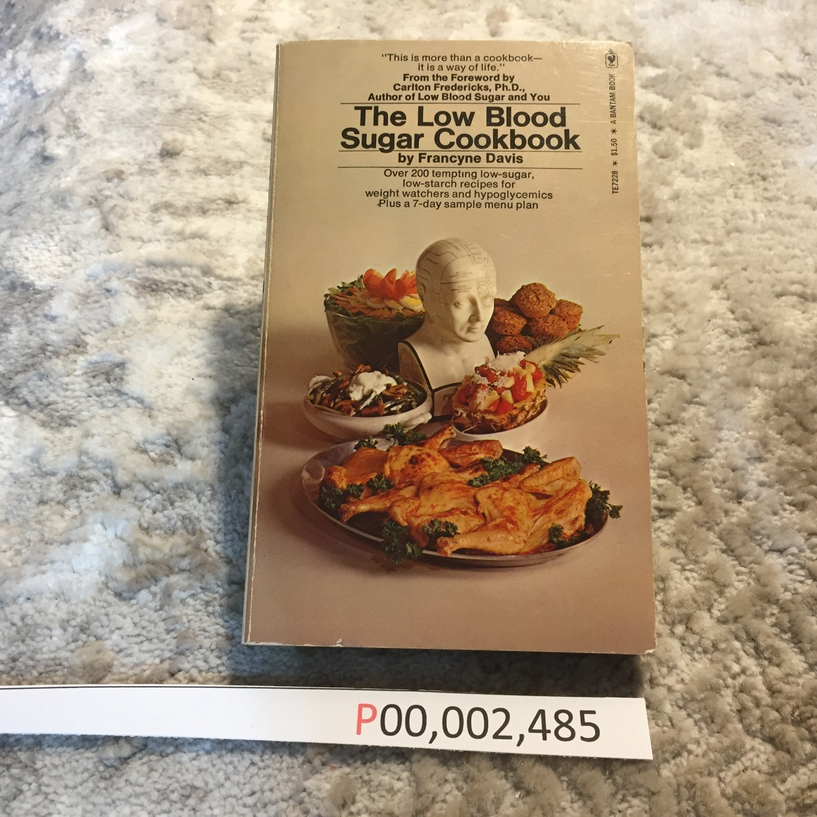 The Low Blood Sugar Cookbook Francyne Davis 1974 Bantam Books Cooking
