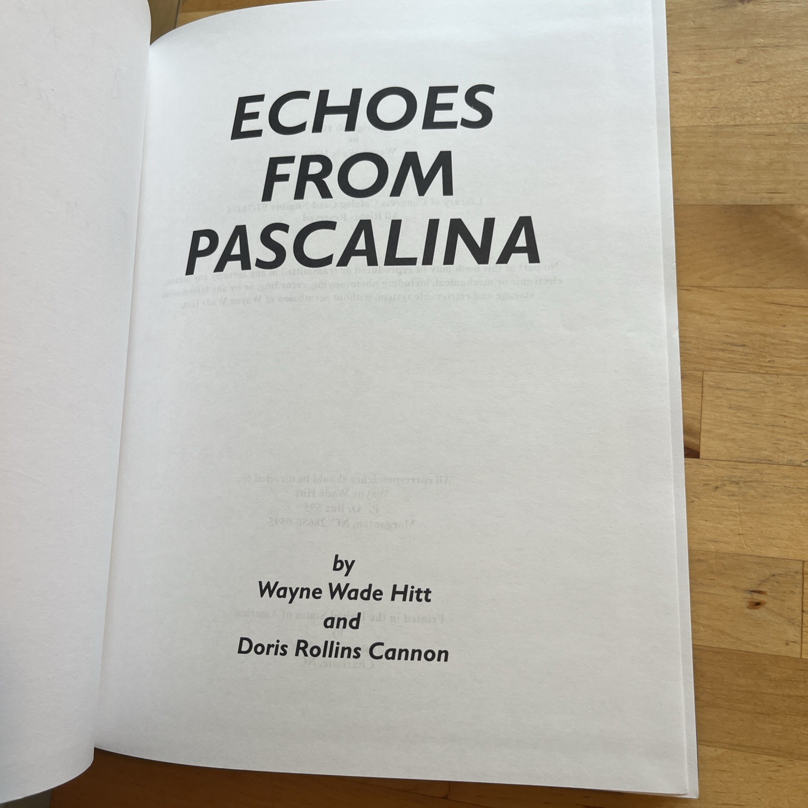 Echoes From Pascalina Genealogy Family History 1997 Morganton NC Canfield Wade