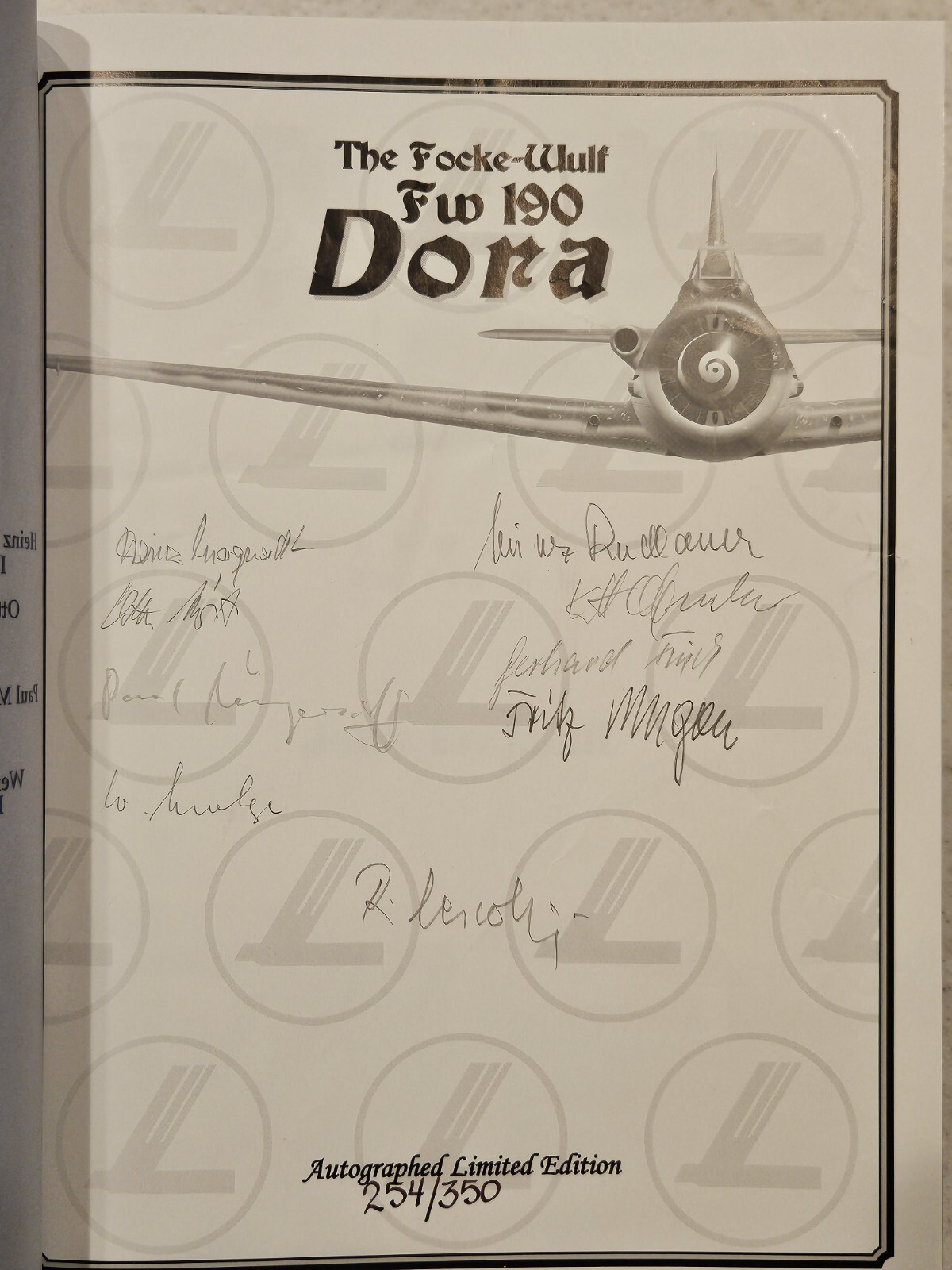 The Focke Wulf Fw 190 Dora Volume 1 & 2 Signed Edition Set!!