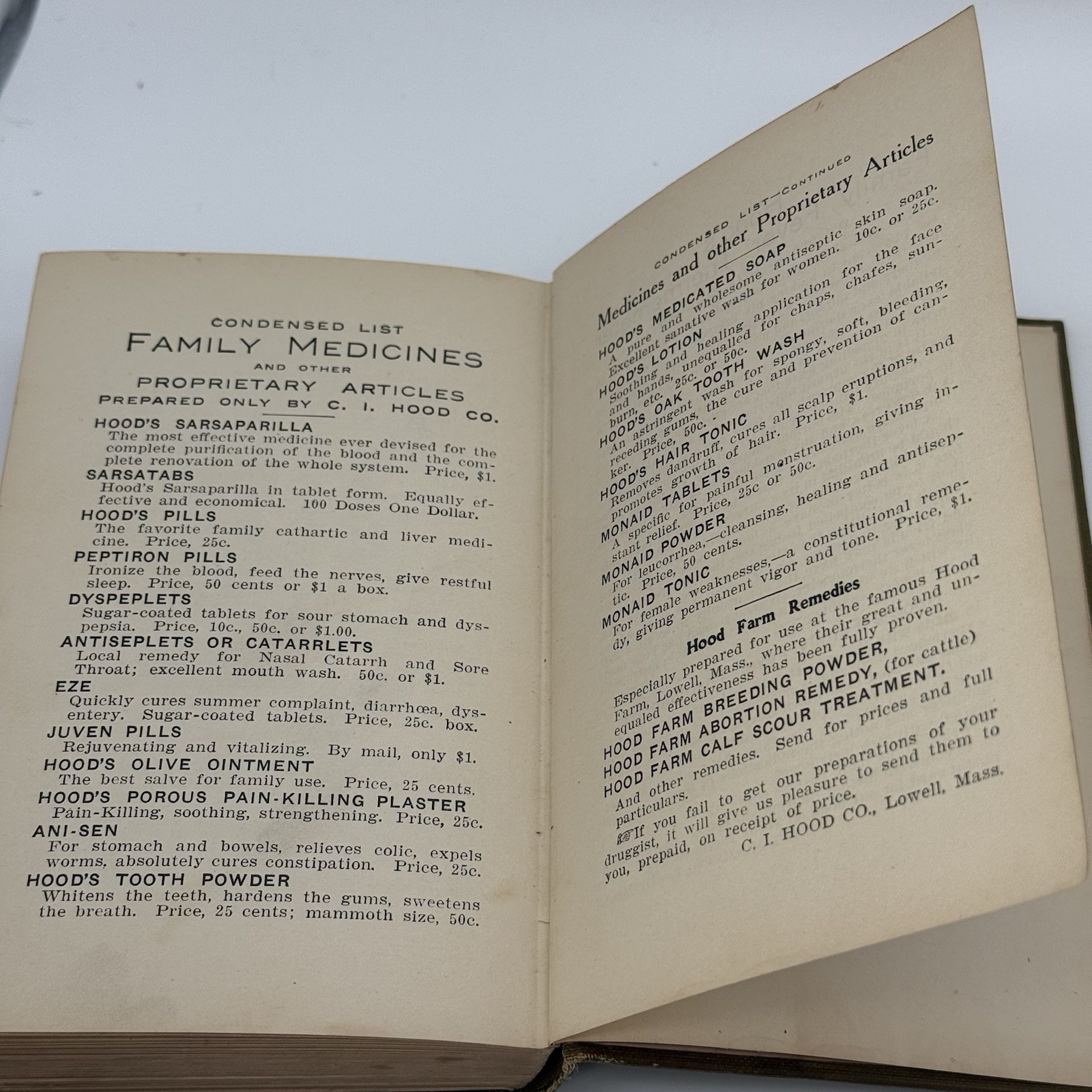 Antique Hood’s Practical Cook’s Book Lowell Massachusetts 1897 6th Printing HC