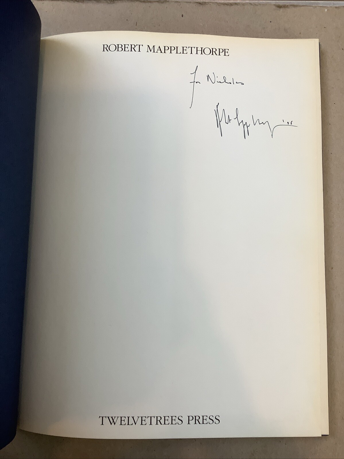 Robert Mapplethorpe: Certain People SIGNED HB DJ 1st Ed Twelvetrees Press 1985