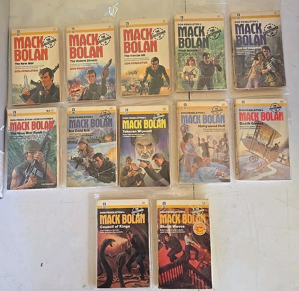 Don Pendletons Mack Bolan Paperback Lot Of 12