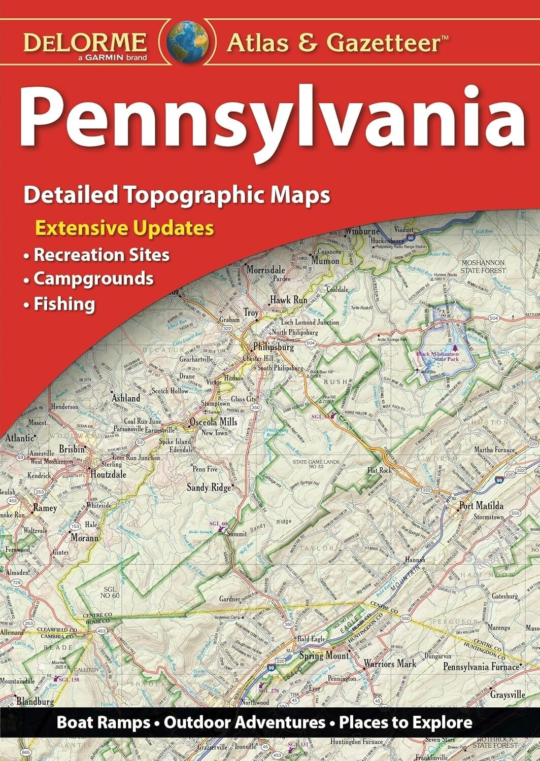 Pennsylvania Atlas & Gazetteer, by DeLorme – 2024, 15th edition – GREAT PRICE!