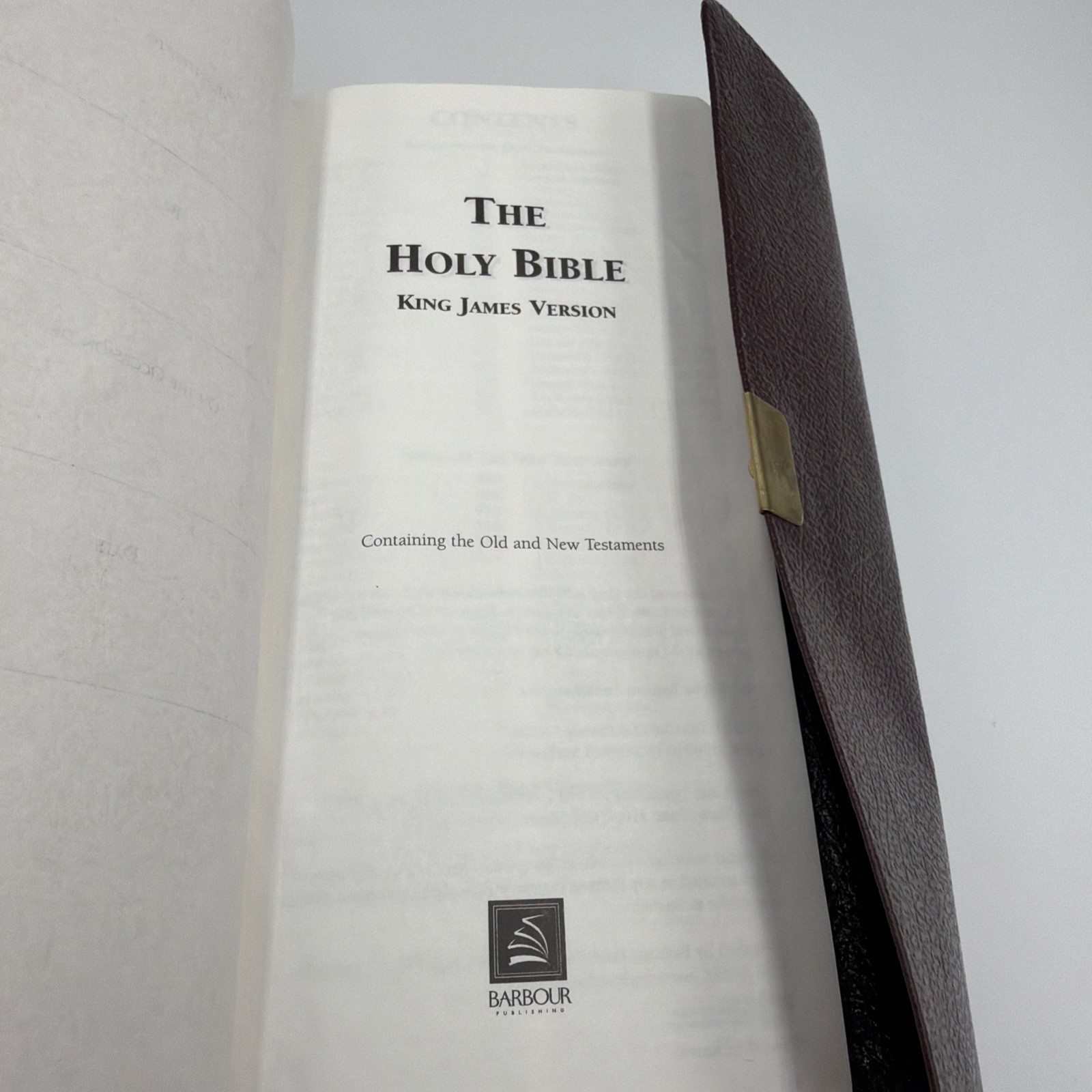 Holy Bible King James Version Barbour 2003 Burgundy Mini Leather Bound Pocket
