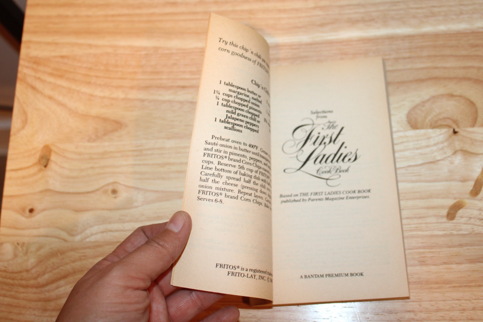 The First Ladies Cook Book Selections Fritos Paperback Recipes 1982 Bantam