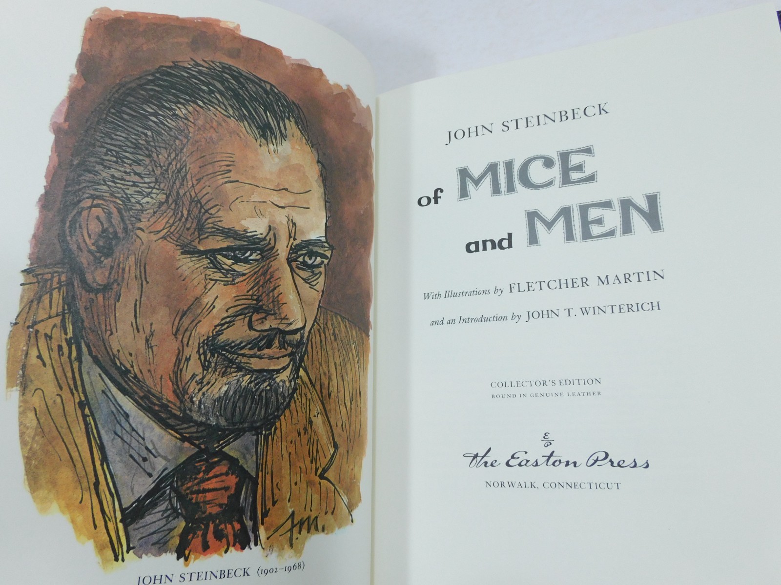 Easton Press Of Mice and Men Collectors Edition Leather Bound EXCELLENT