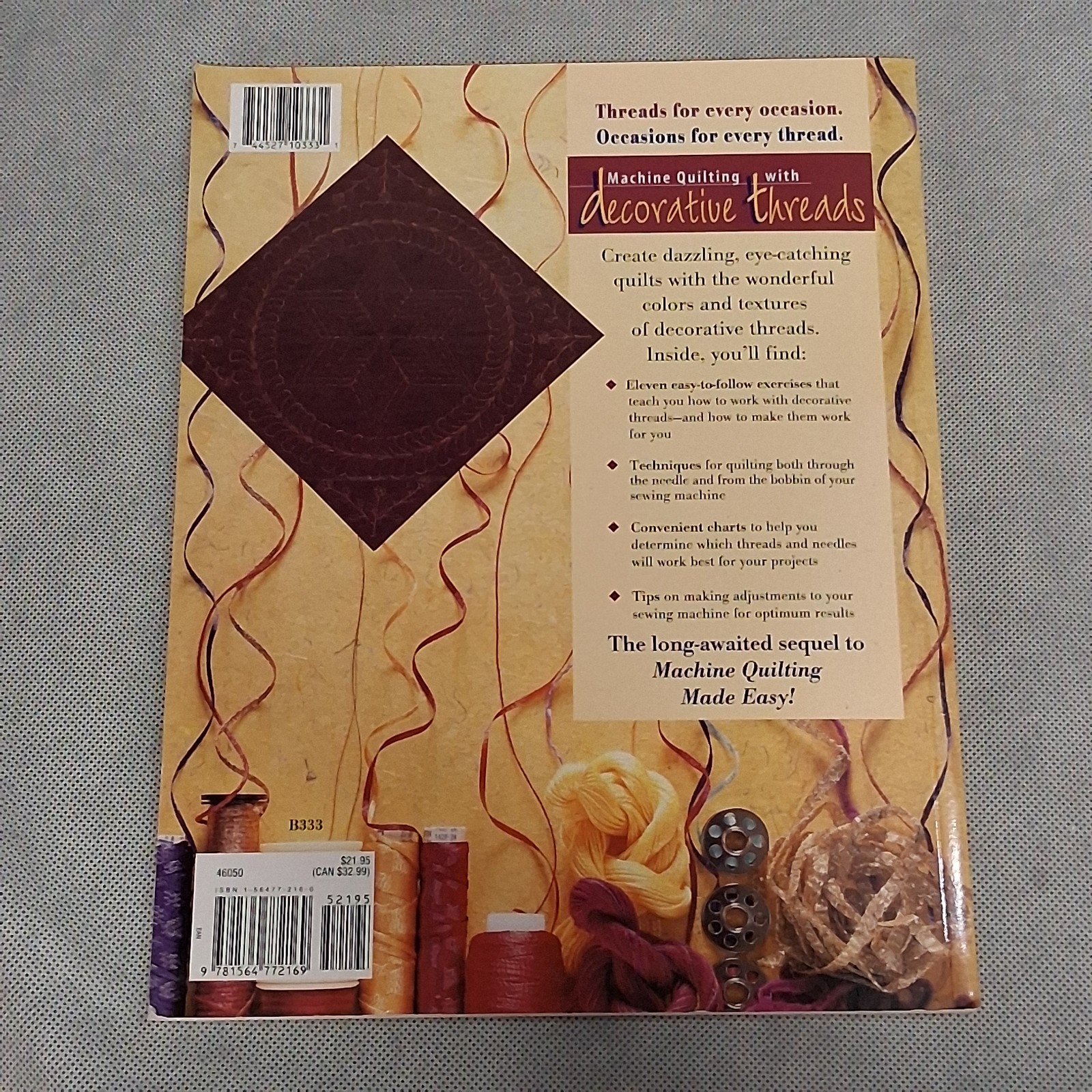 Machine Quilting with Decorative Threads by Noble and Hendricks 88 Pages