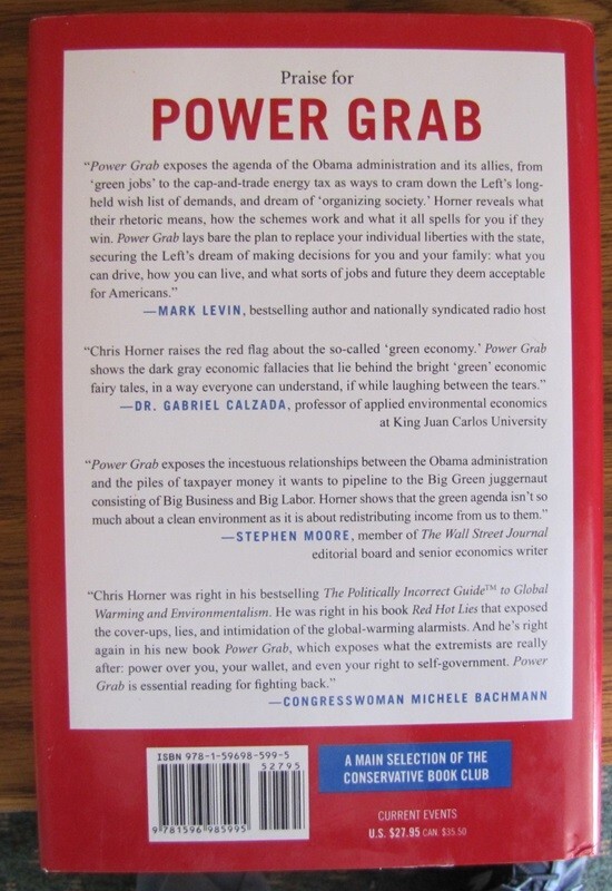 Power Grab by Christopher C. Horner – hardcover with dust jacket – signed book