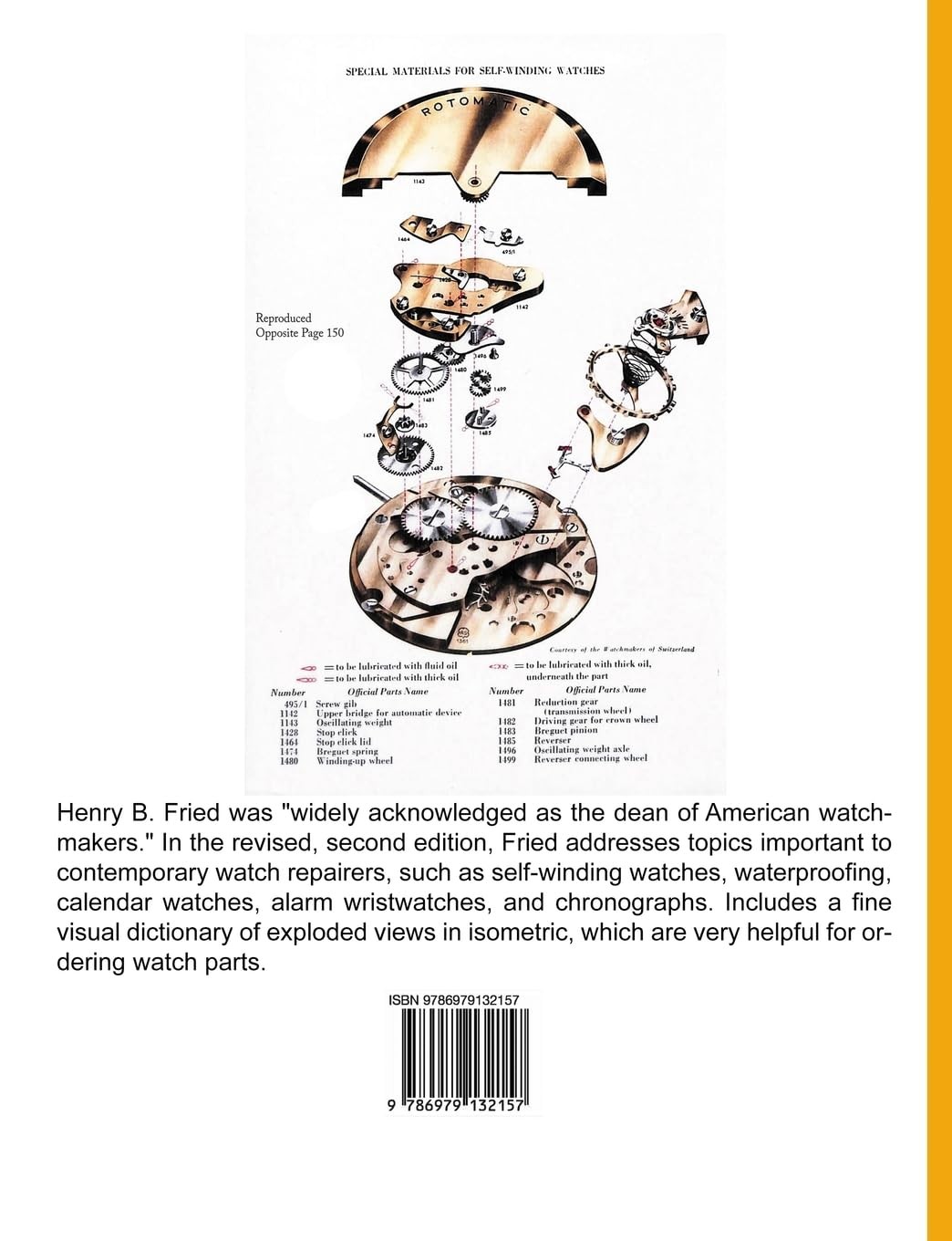 Henry B. Fried The Watch Repairer’s Manual: Second Editi (Paperback) (UK IMPORT)