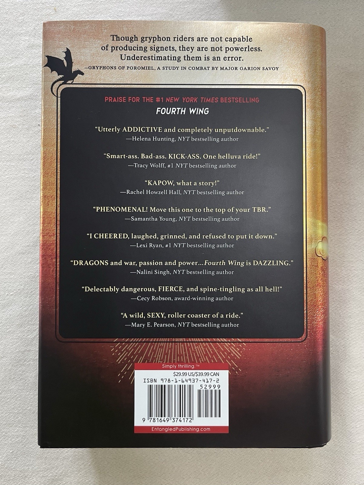 Rebecca Yarros – Iron Flame First Edition/First Printing Signed Sprayed Edges