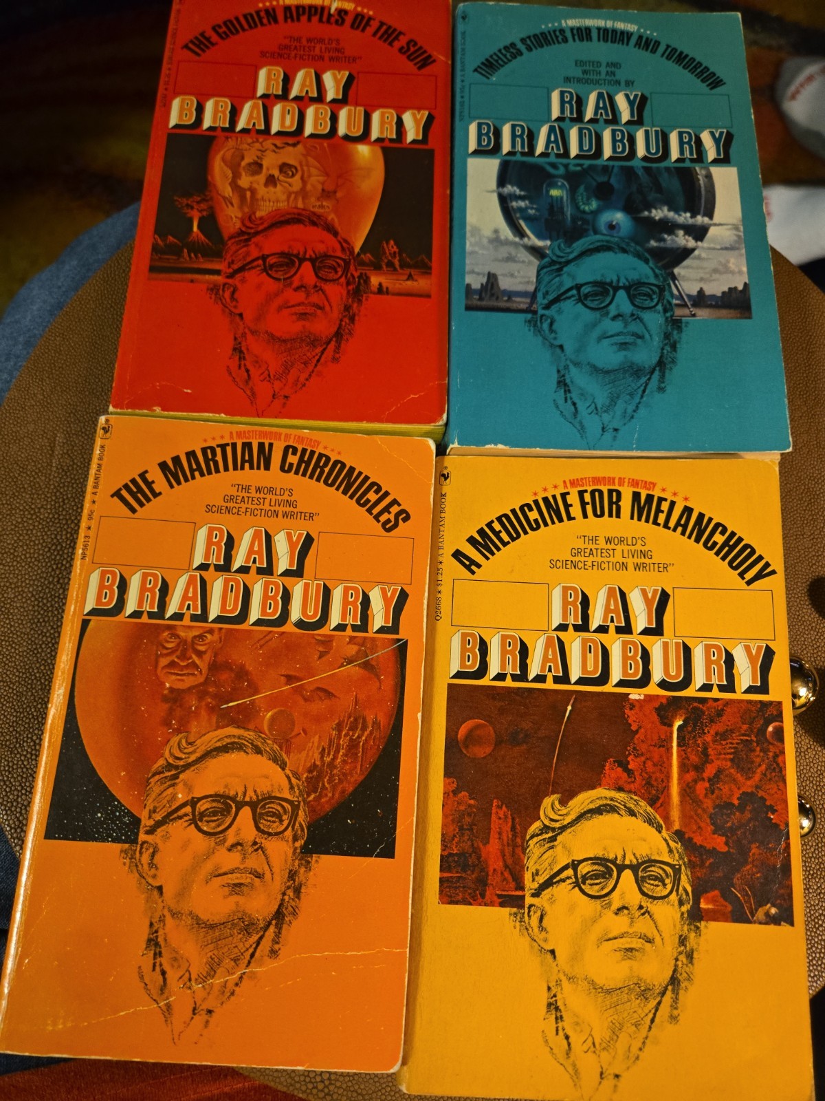 Lot of 4 A Masterwork of Fantasy Ray Bradbury Bantam Paperbacks Vintage Sci Fi