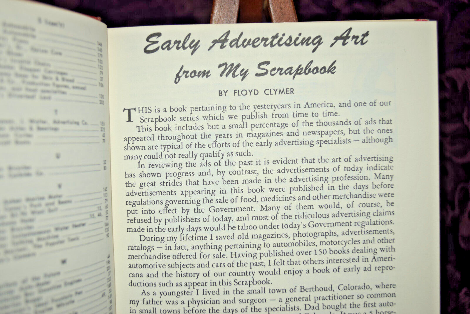 Floyd Clymer’s Historical Scrapbook Early Advertising 1955 Hardcover HCDJ Book