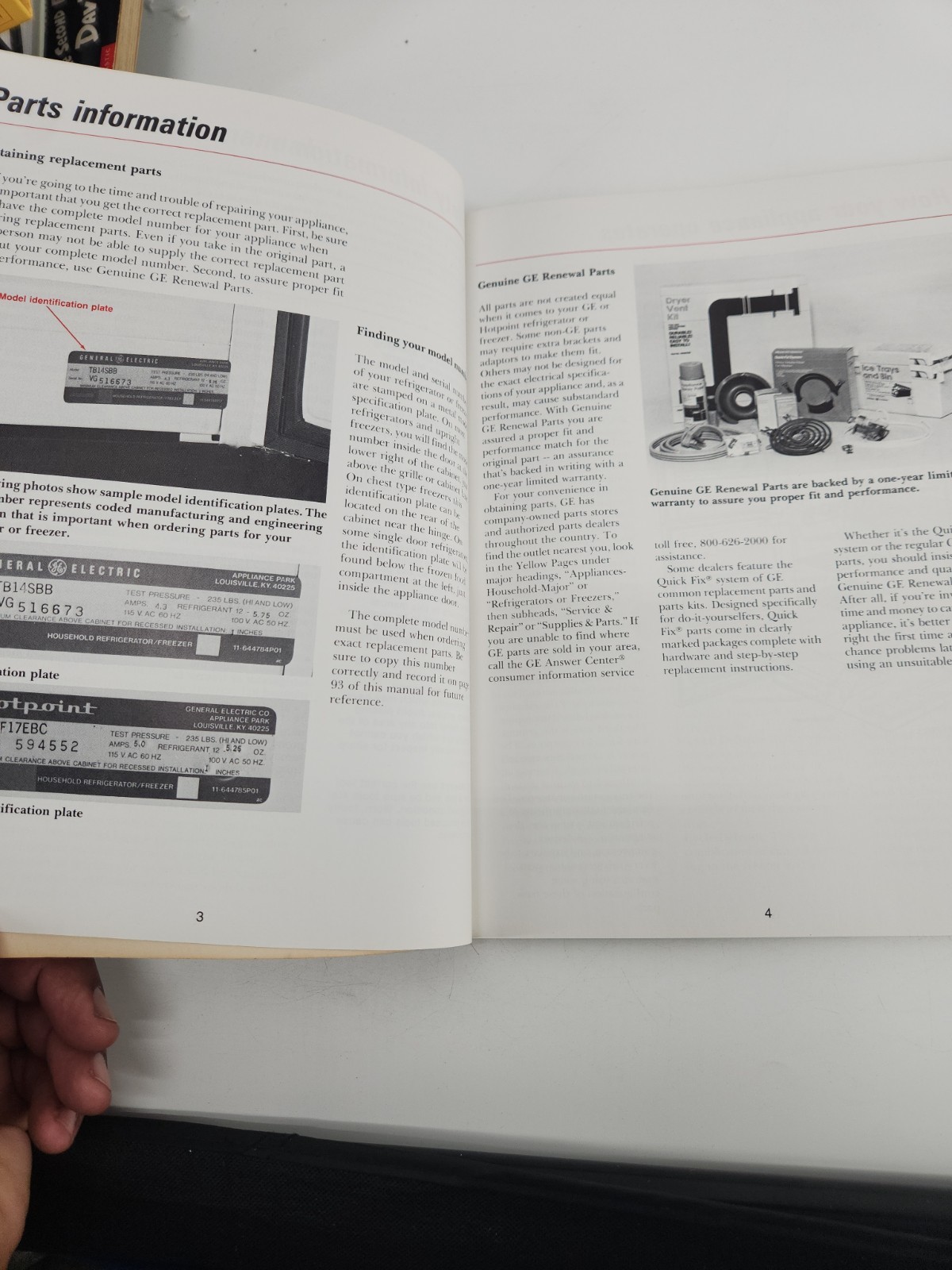 GE Book Step-By-Step Refrigerator Freezer Repair Manual Vintage General Electric