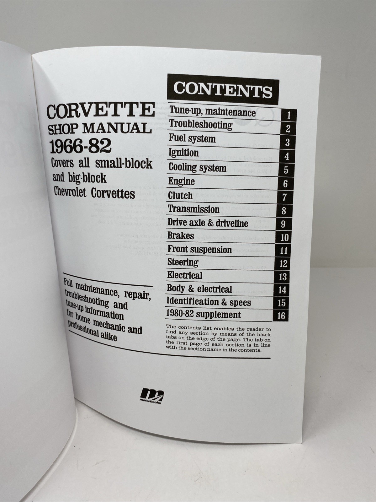 Corvette, 1966-1982 : Shop Manual by Motorbooks (1987, Trade Paperback)